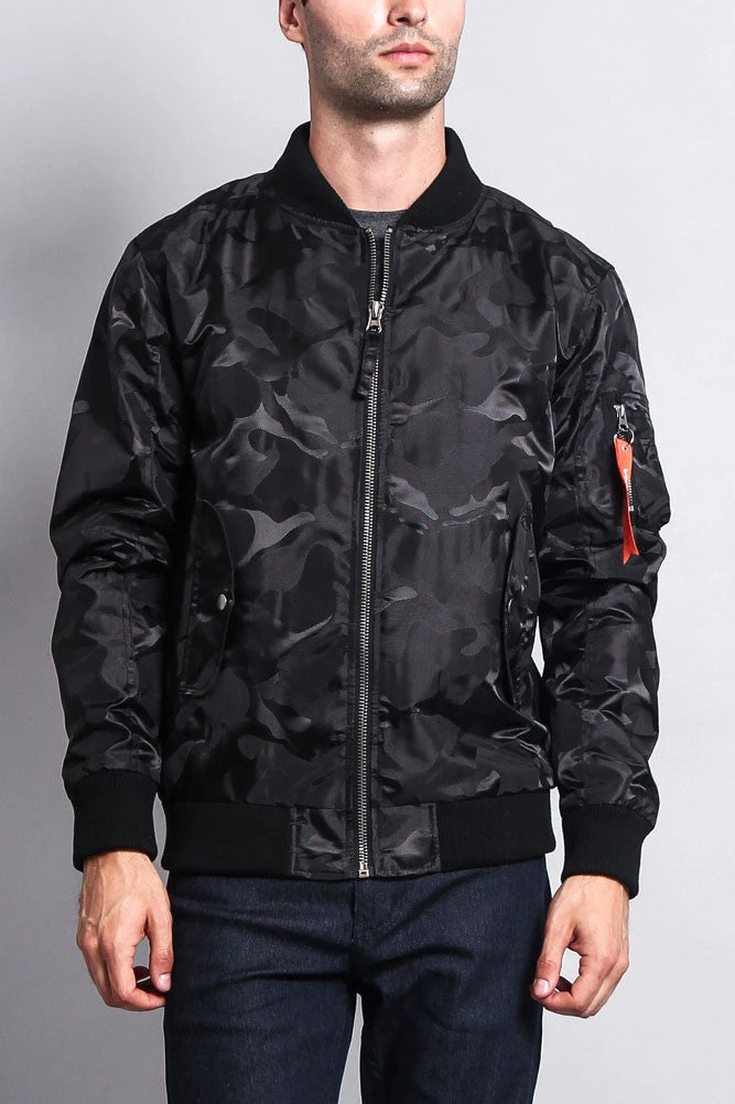 Lightweight Tonal Camo Bomber Flight Jacket 2 Lightweight Tonal Camo Bomber Flight Jacket - Image 2