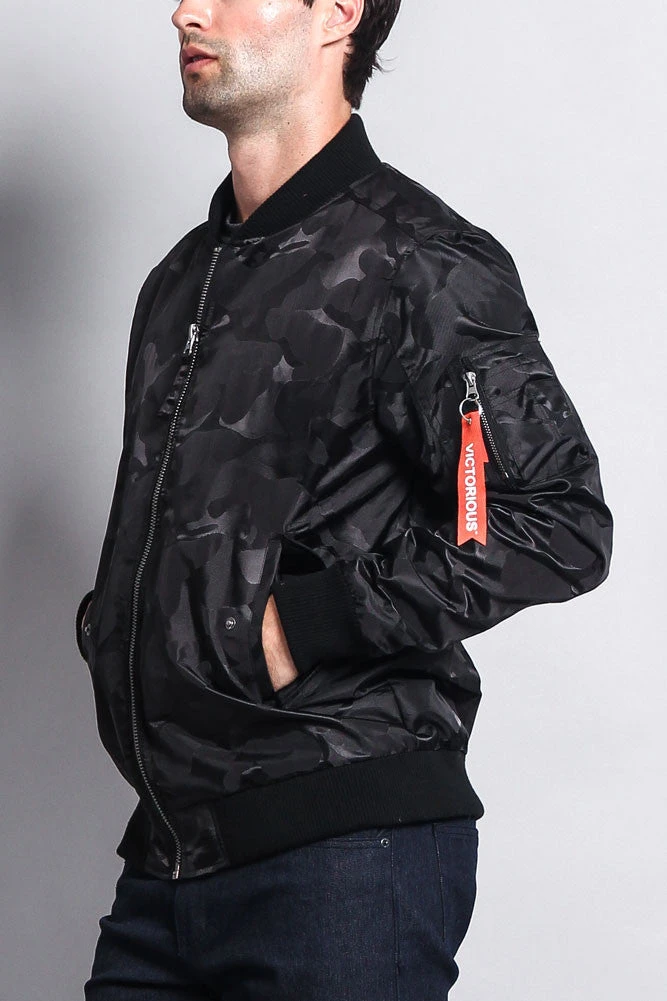 Lightweight Tonal Camo Bomber Flight Jacket 3 Lightweight Tonal Camo Bomber Flight Jacket - Image 3