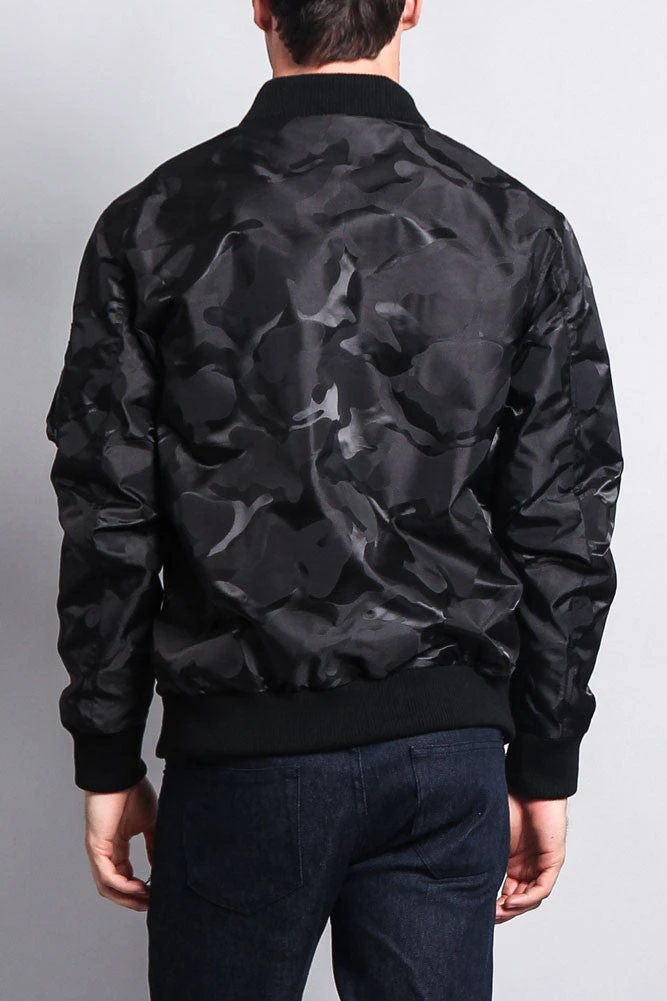 Lightweight Tonal Camo Bomber Flight Jacket 4 Lightweight Tonal Camo Bomber Flight Jacket - Image 4