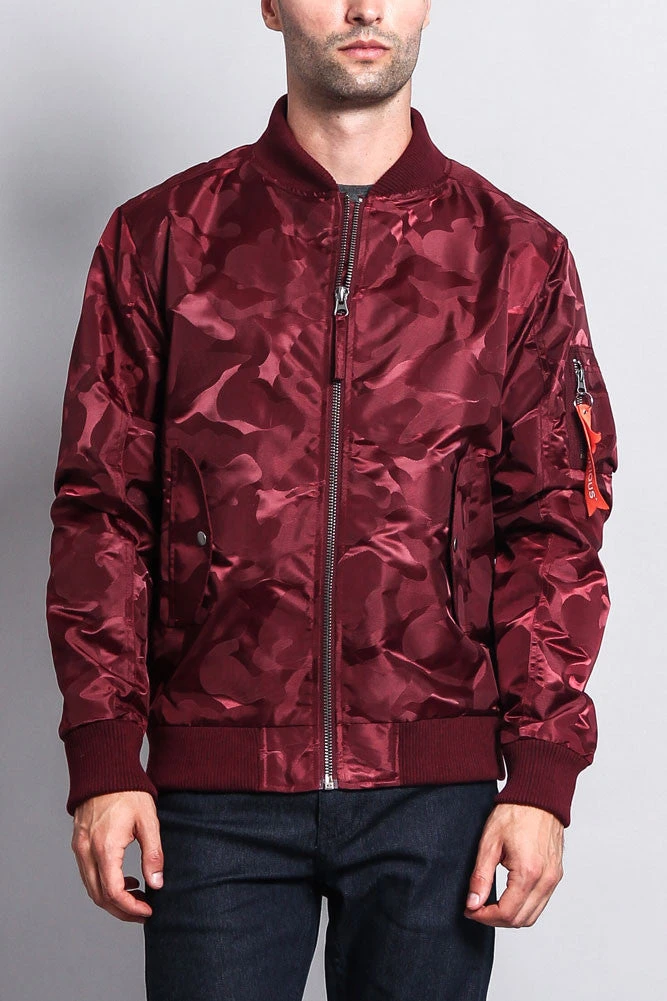 Lightweight Tonal Camo Bomber Flight Jacket 8 Lightweight Tonal Camo Bomber Flight Jacket - Image 8