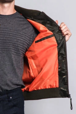 Lightweight Tonal Camo Bomber Flight Jacket 34 Lightweight Tonal Camo Bomber Flight Jacket -Victorious JK774 OLV 5