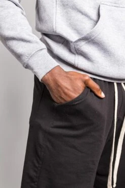 Dropped Crotch Sweat Shorts -Victorious JS15 BLK 5