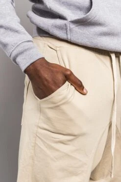 Dropped Crotch Sweat Shorts -Victorious JS15 KHK 5