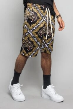 Lux Leopard Basketball Shorts -Victorious JS35 BLK 5
