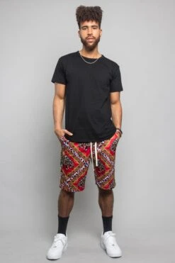 Lux Leopard Basketball Shorts -Victorious JS35 RED 7