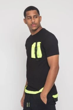 3D Buckled Pocket T-Shirt -Victorious SF9021 BLM 2