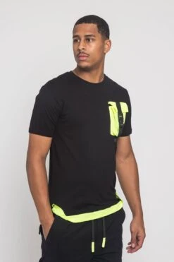 3D Buckled Pocket T-Shirt -Victorious SF9021 BLM 4