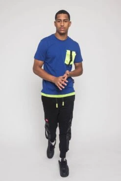 3D Buckled Pocket T-Shirt -Victorious SF9021 RBL 6