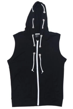 Eyelet Sleeveless Contrast Hoodie -Victorious SL888 10