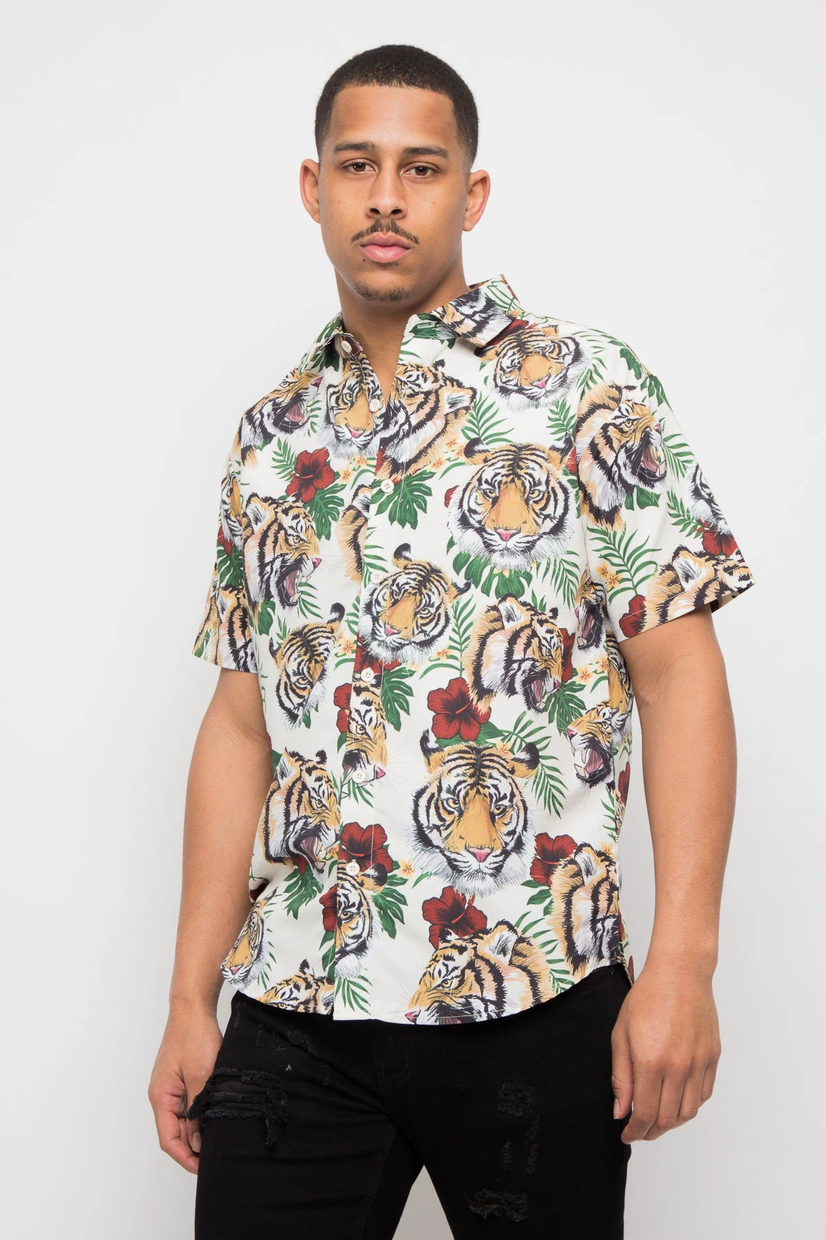 Floral Tiger Button Up 8 Floral Tiger Button Up - Image 8