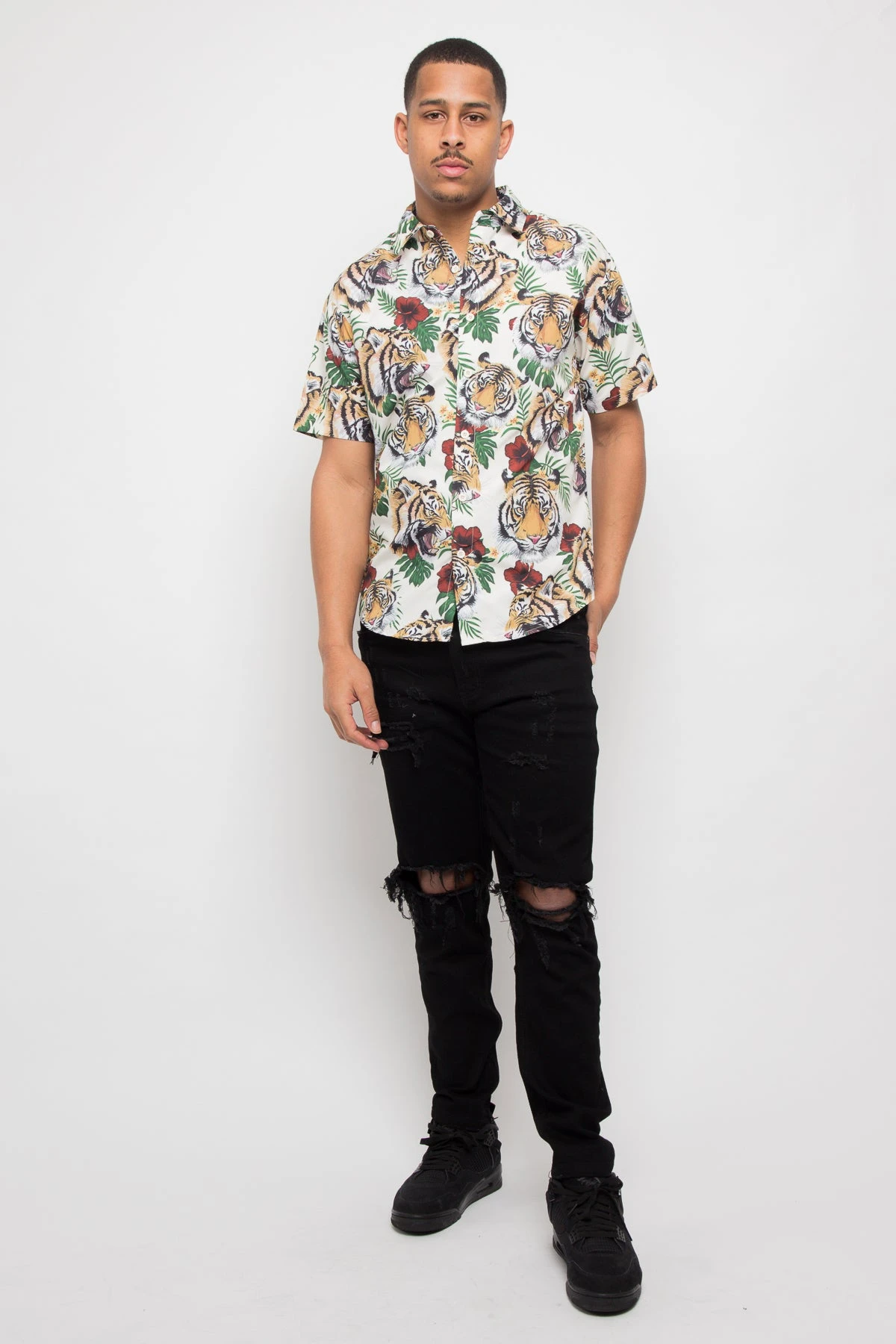 Floral Tiger Button Up 11 Floral Tiger Button Up - Image 11