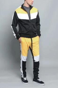 Tri Color Blocked Track Suit -Victorious ST553 GLD 4