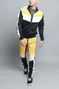 Tri Color Blocked Track Suit -Victorious ST553 GLD 5
