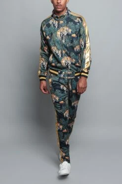 Royal Floral Tiger Track Suit -Victorious ST559 BLK 5