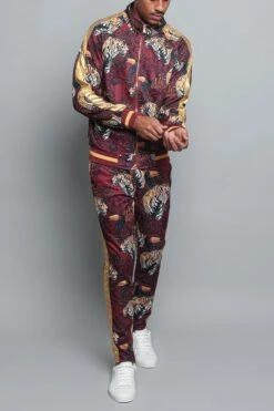Royal Floral Tiger Track Suit -Victorious ST559 BRG 1