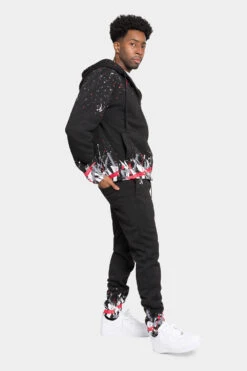 Paint Splatter Fleece Tracksuit -Victorious ST806 BRD 4