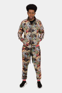 G Striped Floral Tiger Track Suit Set -Victorious ST808 CAM 2