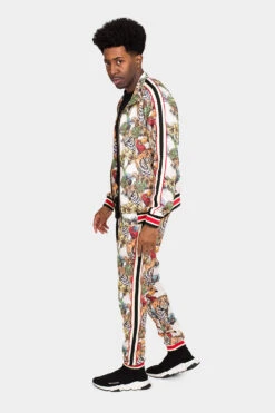 G Striped Floral Tiger Track Suit Set -Victorious ST808 OFF 2