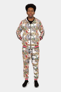 G Striped Floral Tiger Track Suit Set -Victorious ST808 OFF 4