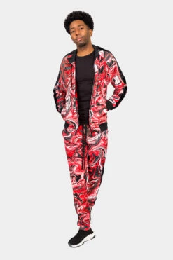 Marble Velour Velvet Trackset