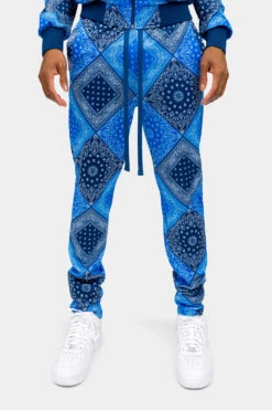 All Over Bandana Pattern Track Suit -Victorious ST867 NVY 7
