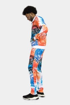 Tie Dye Tiger King Tracksuit -Victorious ST872 SUNSET 2
