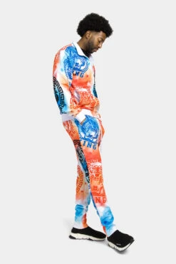 Tie Dye Tiger King Tracksuit -Victorious ST872 SUNSET 4