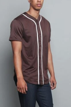 Basic Baseball Jersey -Victorious STS0171 BRN 4