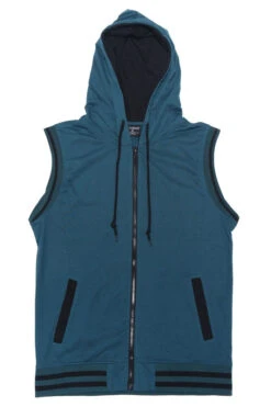 Lightweight Sleeveless Contrast Hoodie -Victorious TH890 10