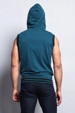 Lightweight Sleeveless Contrast Hoodie -Victorious TH890 5