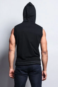 Lightweight Sleeveless Contrast Hoodie -Victorious TH890 BCH 4