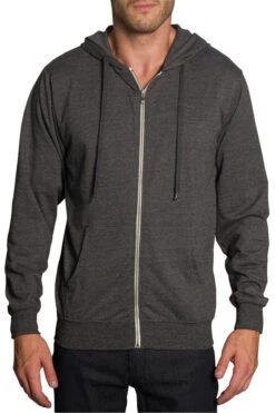 Men's French Terry Zip Down Hoodie 18 Men's French Terry Zip Down Hoodie -Victorious TH891 114 T