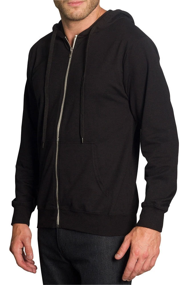 Men's French Terry Zip Down Hoodie 2 Men's French Terry Zip Down Hoodie - Image 2