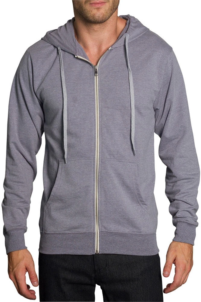 Men's French Terry Zip Down Hoodie 7 Men's French Terry Zip Down Hoodie - Image 7