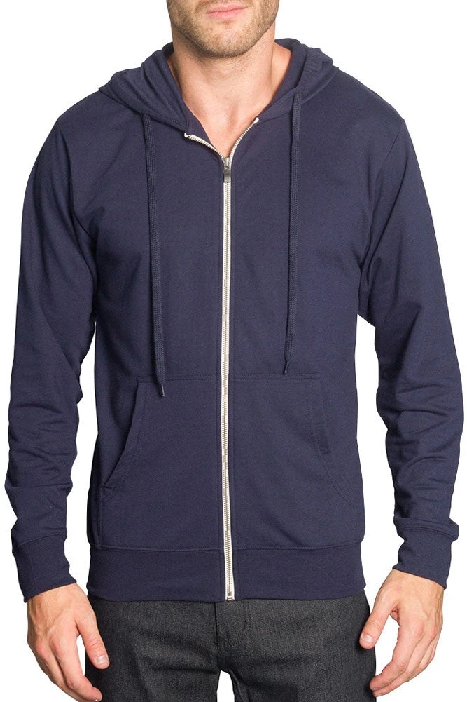 Men's French Terry Zip Down Hoodie 10 Men's French Terry Zip Down Hoodie - Image 10