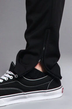 Men's Slim Fit Star Stripe Track Pants -Victorious TR511 BLK 6