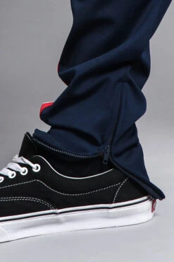 Men's Slim Fit Star Stripe Track Pants -Victorious TR511 NVY 6