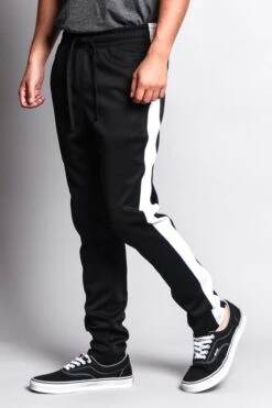 Slim Fit Striped Track Pants 26 Slim Fit Striped Track Pants -Victorious TR522 BWT 2