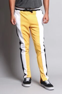 Slim Fit Contrasting Track Pants -Victorious TR524 GDW 1