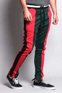 Slim Fit Contrasting Track Pants -Victorious TR524 GNR 4