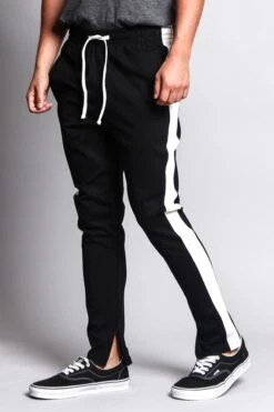Premium Stretch Slim Fit Striped Track Pants -Victorious TR526 BOF 2