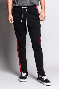 Premium Stretch Slim Fit Striped Track Pants -Victorious TR526 BRD 1