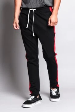 Premium Stretch Slim Fit Striped Track Pants -Victorious TR526 BRD 5