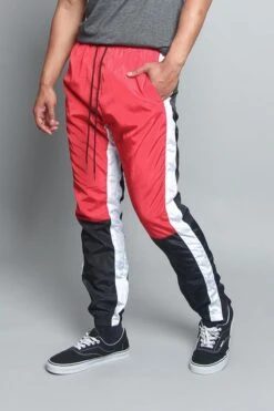Tri Color Windbreaker Track Pants 33 Tri Color Windbreaker Track Pants -Victorious TR543 RED 2