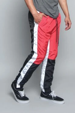 Tri Color Windbreaker Track Pants 35 Tri Color Windbreaker Track Pants -Victorious TR543 RED 4