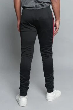 Scrunched Bungee Double Striped Track Pants 26 Scrunched Bungee Double Striped Track Pants -Victorious TR546 BLK 3