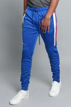Scrunched Bungee Double Striped Track Pants 30 Scrunched Bungee Double Striped Track Pants -Victorious TR546 RBL 2