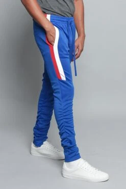 Scrunched Bungee Double Striped Track Pants 32 Scrunched Bungee Double Striped Track Pants -Victorious TR546 RBL 4