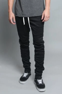 Scrunched Skinny Fit Track Pants 25 Scrunched Skinny Fit Track Pants -Victorious TR547 BLK 1