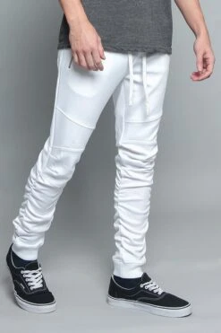 Scrunched Skinny Fit Track Pants 23 Scrunched Skinny Fit Track Pants -Victorious TR547 WHT 4